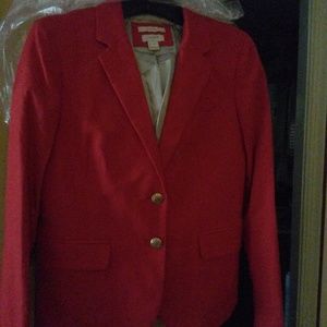 J.CREW Red Gold Button Jacket